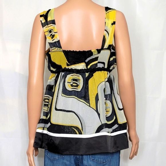 XOXO Black and Yellow Babydoll Top, Sz. Med. - Picture 2 of 9